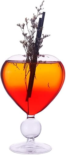 Miniatura 5 de Copas de vino con forma de corazón, copas de vino tinto creativas, copas de jugo de cóctel en forma de corazón de 10 onzas para fiestas, cenas,