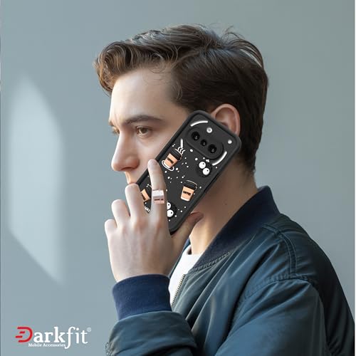 Image of Back Case Cover Compatible with Nothing Phone 3A 5G | Cute Fun Cartoon Ball 3D Coffee Silicone Case | Body Protection | Camera Protection | Shock Proof | Color Black | Pack of 1