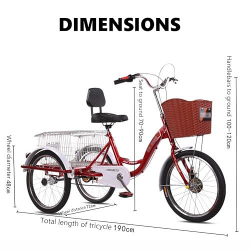 Triciclo para Adultos de 20 Pulgadas miniatura 7