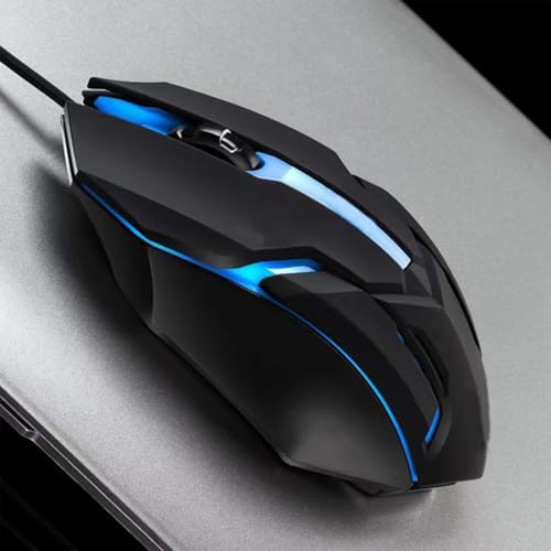Wired Mouse, Suitable for USB Interface, Comfortable Hand Feeling, Small and Portable, Suitable for Desktop Computers, Devices with USB, a Variety of Lights（Black by Generic - Image 7
