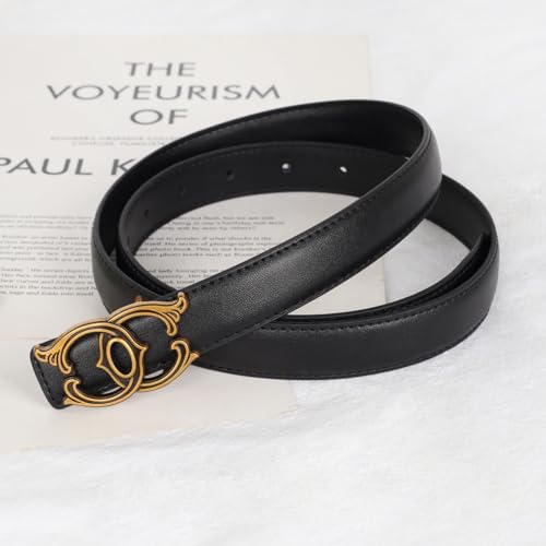 Image of Aurolran Women's Leather Belt with Buckle - Ideal for Dresses, Jeans, and Coats