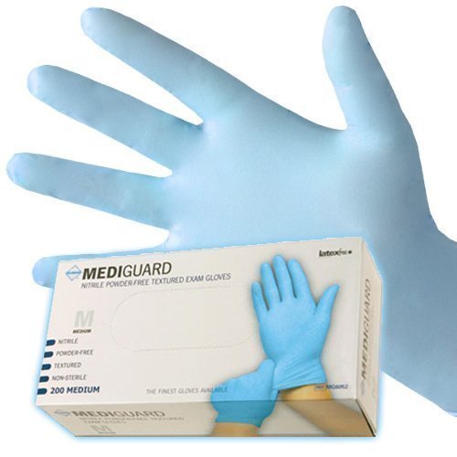 Box 200 MediGuard Nitrile Blue Gloves, Large Powder Free by MediGuard Amazon.co.uk Beauty