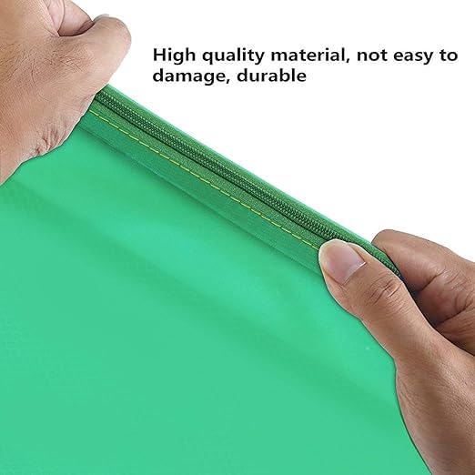 HCS Transparent A/3 Size Plastic Reinforced with Threads Mesh Bag with Zipper Organize Supplies Document Holder/Storage/Cosmetic/Travel/Note Book Cover (44cm X 31.5cm) (Pack of 5) 2