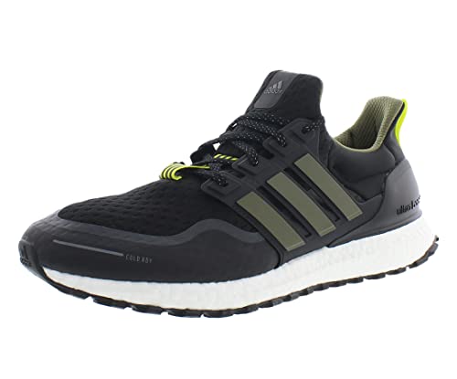 adidas Ultraboost Cold.Rdy DNA Mens Shoes Size 8, Color: Black/Focus Olive/Black Blue Metallic