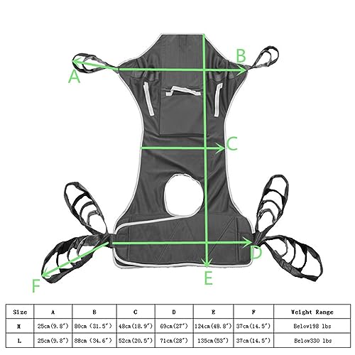 Harnais de levage patient taille L avec support de tête pour transfert médical - 7