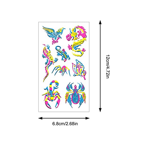 Adesivos de rosto - 10 Peças Glitter Party Sticker com Múltiplos Padrões - Seguro à prova d'água us