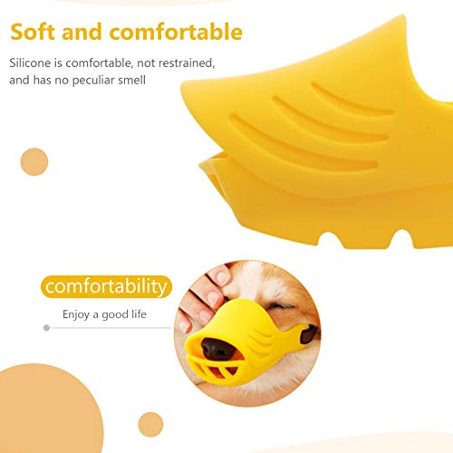 mewmewcat Protetor bucal de silicone macio com alça ajustável para evitar latidos, mordidas e mordid