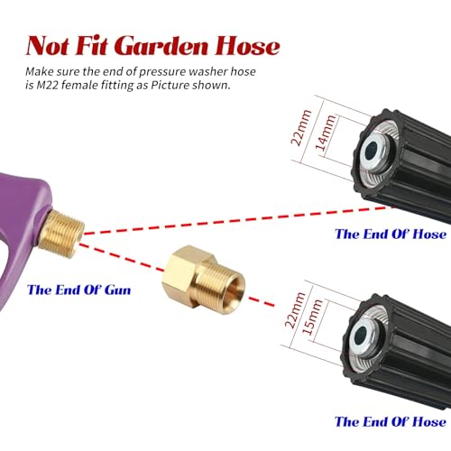 Image of Sooprinse Foam Cannon Snow Foam Lance Nozzle Pressure Washer Jet Wash，Foam cannon lance kit with Pressure Washer Spray Gun,30 Degree Gutter Cleaner Wand with Nozzle Tip Attachment
