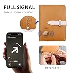 Deziliao Passport wallets, Mulit-purpose RFID Blocking Passport Holder AirTag Wallet, Travel Wallet Cover Case（Brown） - Image 2