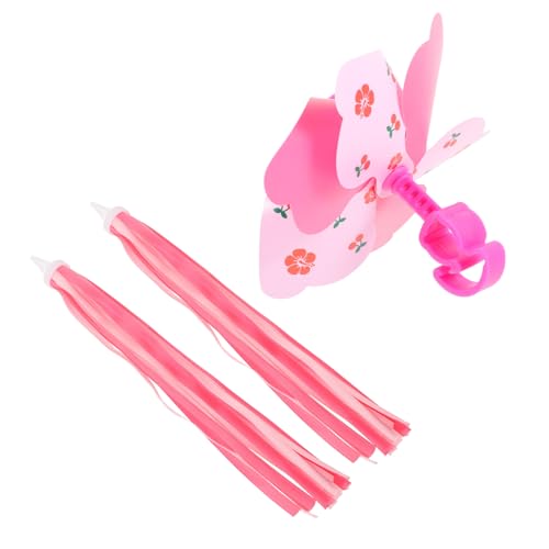 HONMEET Bike Decorations Handlebar Flower Pinwheel Rotating Bike Pinwheel Ornament Craftsmanship for Boys and Girls