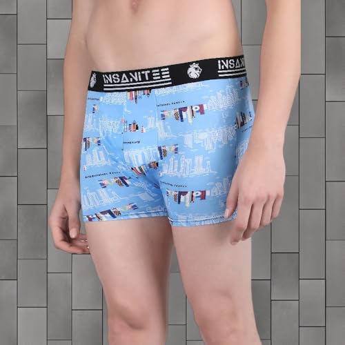 Image of Men's Nylon Stretch Printed Trunk | Ultra-Soft, Breathable Innerwear for Men | Stylish & Supportive Fit
