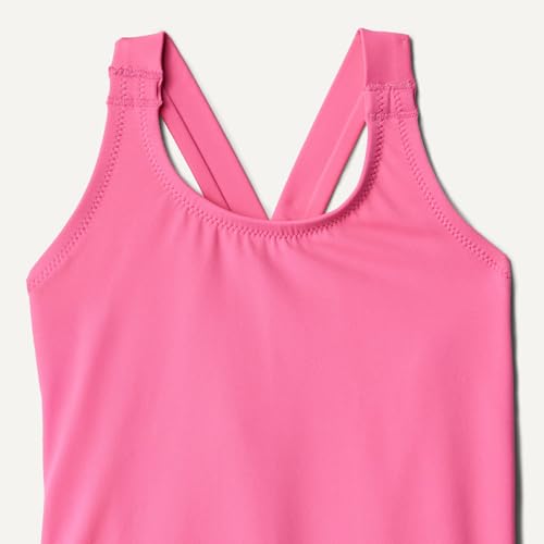 Image of Amazon Essentials Girls and Toddlers' Cross-Back One-Piece Swimsuit