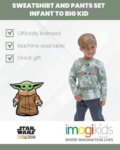 Image of STAR WARS The Mandalorian The Child Sweatshirt and Pants Set Infant to Big Kid