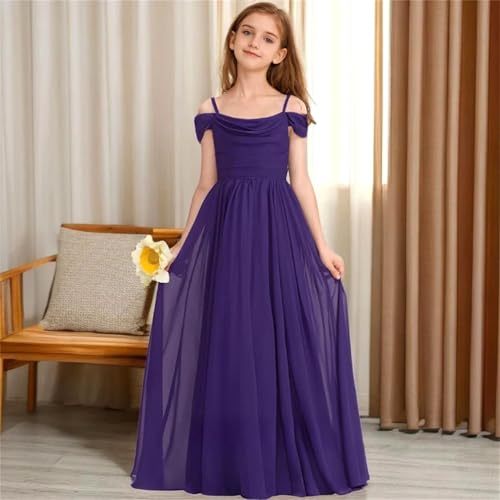 Junior Bridesmaid Dress Chiffon Flower Girl Dress Ruffles Princess Pageant Dress Party Ball Gowns for Girls2