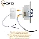 HCFEI 6er Set LED Einbaustrahler Weiß Matt - rund flach 5 Watt dimmbar Warmweiss 3000K 230V IP44 – geeignet für Bad, Küche, Sauna, Außenbereich – Ø65-75mm Bohrloch, 120°Abstrahlwinkel