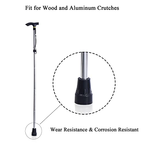 Walking Cane Tips Heavy Duty 3/4” Replacement of Black Rubber Tips