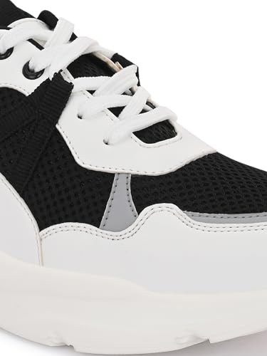 Image of Centrino Women Chunky Sneaker | Cushioned Insole for Comfort | Stylish Lace-Up Design | Perfect for Casual Shoe for Girls (A6845)