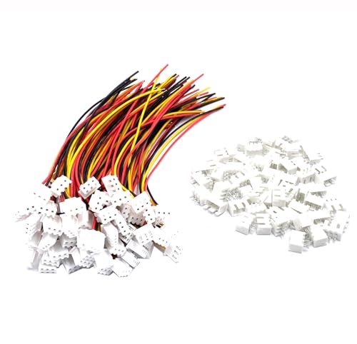 60 Pairs 26AWG 150mm JST XH 2.54mm Pitch 3 Pin Female Connector and Male Plug Wire Cable for RC Toys PCB LED Strips Household Appliances