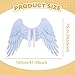pistro Feathered Wing Costume Fashion Decor Dress Up for Party Stage Show Celebrations Angel Wings 41.34x29.53 inch- White