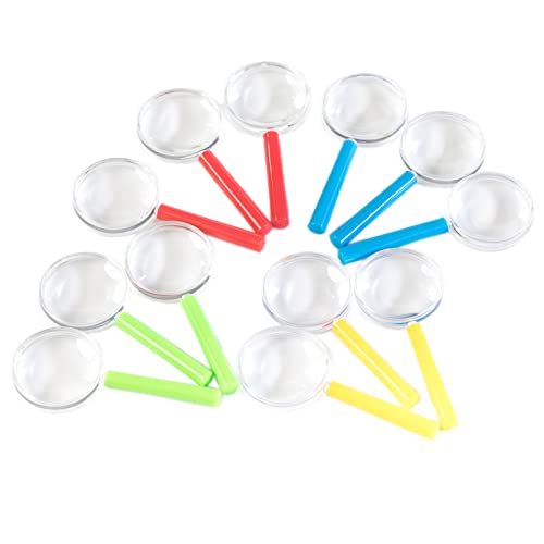Huji Plastic Magnifying Glasses for Children's Party Favors Birthday Parties School (12 PCS, Magnifying Glasses)