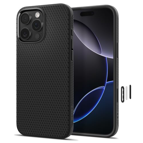 Image of Spigen for iPhone 16 Pro Case, Liquid Air T MagFit [Camera Control Button Coverage] [Military-Grade Protection] [Compatible with MagSafe] - Matte Black