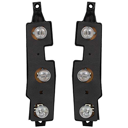 Brock Replacement Driver and Passenger Set Tail Lights Connector Plate Compatible with 1988-2000 C K Pickup Truck 16511565 16511566