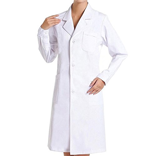 JIAJIA YL Giacche Sanitari Camici da Laboratorio Infermiere Uniforme Top Maniche Lunghe per Uomo Donna (XL)
