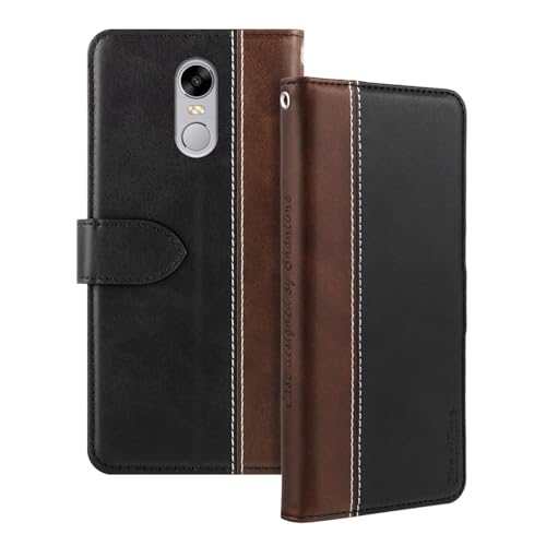 Shantime Étui en Cuir à Rabat Compatible avec Bluboo Maya Max Case avec Porte-Cartes Blocage RFID Support Magnétique Design Mince Couverture(Noir)