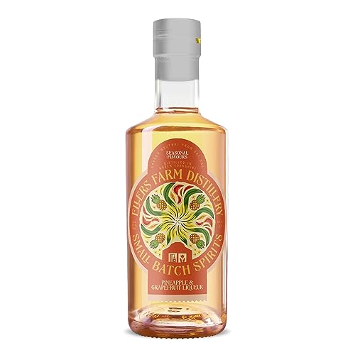 Pineapple & Grapefruit Liqueur - 50cl. Small Batch Spirits made by Ellers Farm Distillery. Making incredible spirits in the most sustainable way
