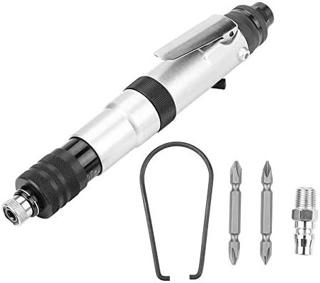 1/4" Air Straight Pneumatic Screwdriver,1000RPM Mini Handhold Pneumatic Screwdriver Kit,Industrial Screw Driver Tool