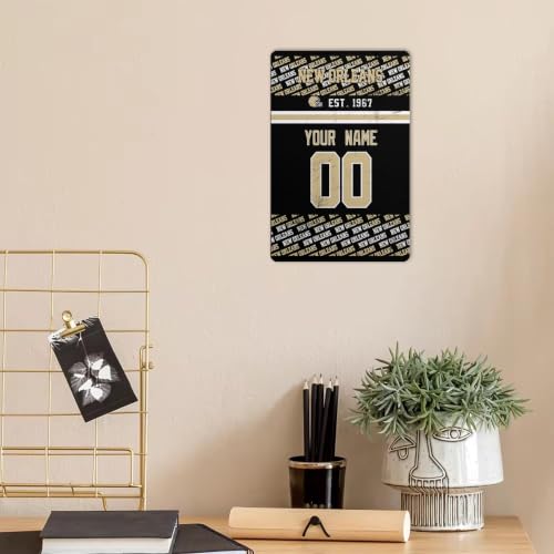 Image of New Orleans Metal Sign for Outside Custom Name and Number Gifts