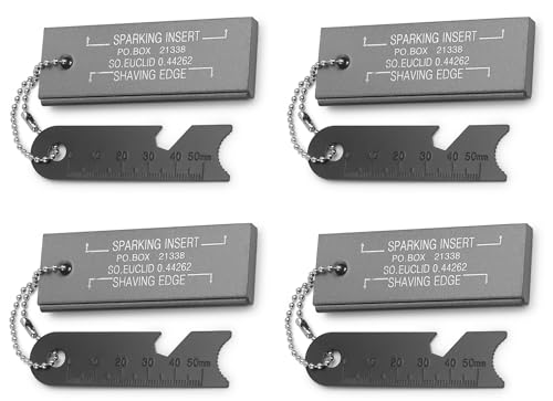 SEYIIRE Magnesium Fire Starter, Waterproof Flint Matches Ferro Fire Steel for Camping Hiking Hunting, Outdoor Survival fire Striker Kit (4 Pack)