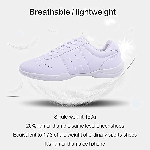 Cheer Shoes for Women White Cheerleading Athletic Dance Shoes Flats Girls Tennis Walking Sneakers2