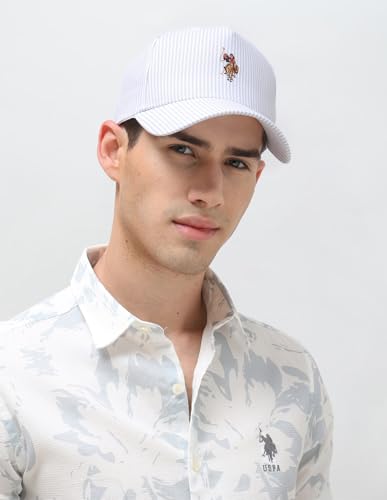 Image of U.s.Polo Association Men's Striped Brand Embroidered Cap