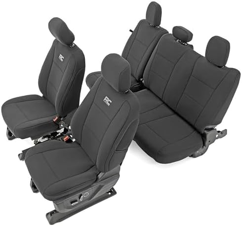 Rough Country seat cover set with 4-layer water-resistant protection for Ford F-150 crew cab seats
