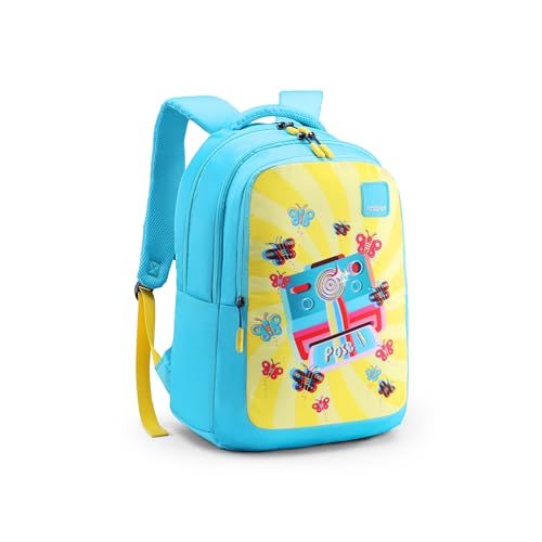 Image of American Tourister Ollie 4.0 Xl 01 G.C.Blu, Extra Large School Backpack, Age 8-12 Years, 3 Compartments,3D Glasses Inside - Atplayunique 32.5 Ltrs Capacity - Girls