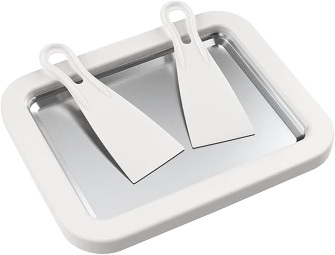 Ice Cream Roll Maker Ice Cream Maker Pan with 2 Scrapers Rolled Ice