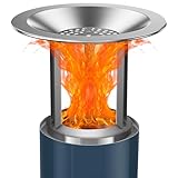 ソロストーブメサ用ヒートディフレクター、3つの取り外し可能な脚、メサファイヤーピット用アクセサリー、耐久性のある304ステンレススチール、ソロストーブアクセサリーの暖かさをキャプチャ/リダイレクト、(HxDia) 5.5 x 7.5インチ