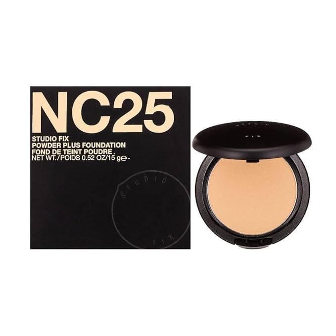 Image of M.aa.cc. Studio Fix Professional Waterproof oil-free Longlasting Liquid 24-hour colour-true foundation Matte Finish For Women, Girls 15g - Shine-Free Compact Powder (NC 25)