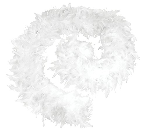 White Feather Boa, (80 grams) Pack of 1 - Stunning Accessory, Perfect for Parties, Weddings, Carnival, Fashion, Costume Events, & More