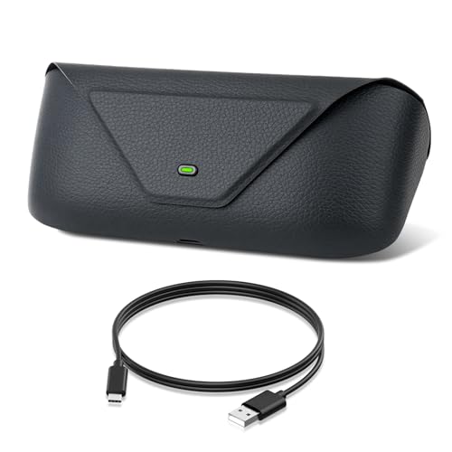 Qreach Portable Charging Case for Ray-Ban Meta Headliner/Skyler/Wayfarer & Oakley Meta HSTN Smart Glasses Replacement Charger Dock with LED Indicator
