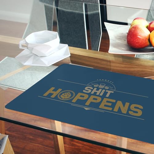 Sets de table en liège bleu grand format au design soigné