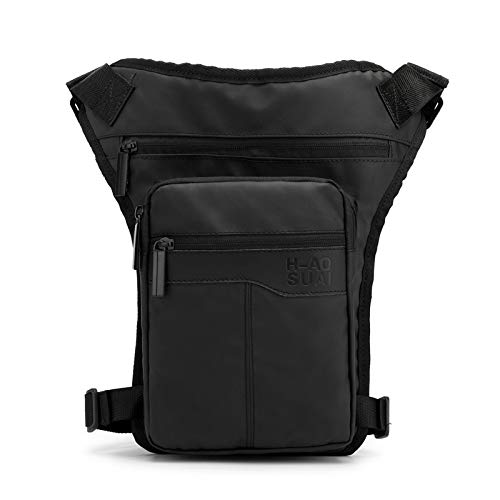 Sacoche Moto Jambe,Moto Drop Leg Bag Oxford – sac de taille for hommes, sac banane imperméable à sangle en nylon, sac banane for motocycliste, sac de cuisse, de hanche, de voyage, sac croisé à bandoul
