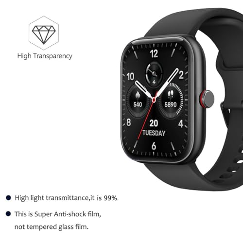 Yoomigle Paquete de 6 protectores de pantalla compatibles con Yoever IDW20 de 1.91 pulgadas para reloj inteligente TOOBUR IDW20 de 1.91 pulgadas, protectores de pantalla transparentes HD antiarañazos - imagen 4