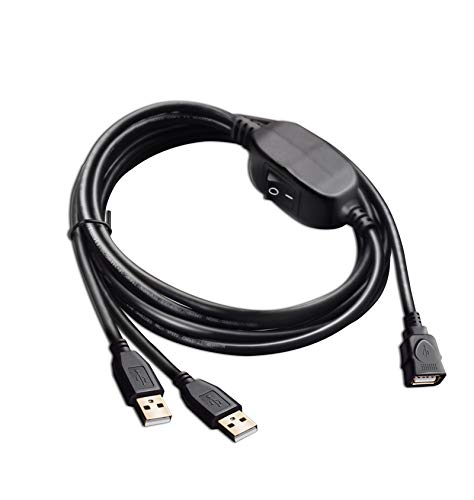 USB Splitters-baolongking USB 2.0 1 femmina a 2 maschio Y Splitter 2 porte Hub cavo adattatore (con cavo di stampa USB 1,5 m)