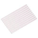 PATIKIL 10 Stück Borosilikatglas-Röhren, 20 cm lang, Borosilikatglas-Röhren, industrielle Glasröhren für die DIY-Glasherstellung, rosa