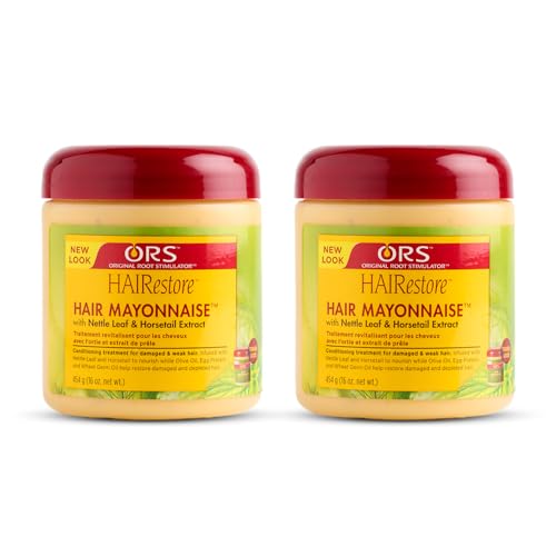 ORS HAIRestore Hair Mayonnaise with Nettle Leaf and Horsetail Extract 16 Ounce (Pack of 2)