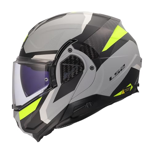 Image of LS2 Helmets Advant II Modular Motorcycle Helmet W /SunShield (Gloss Jeans Gray - X-Small)