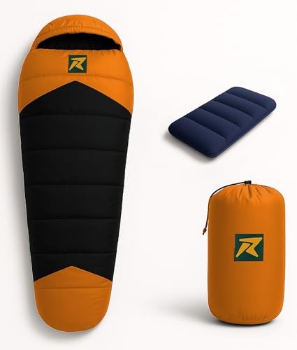 Rocksport Camplite +10°C to +20°C Mummy Shape Sleeping Bag for Camping, Hiking, Indoor & Outdoor,...