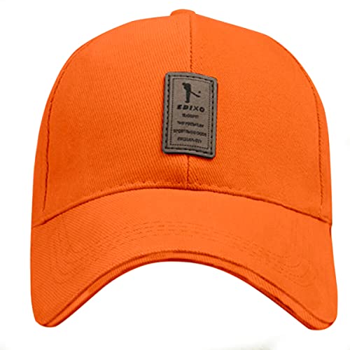 Image of solid plain unisex cotton caps free size adjustable casual look stylish cap